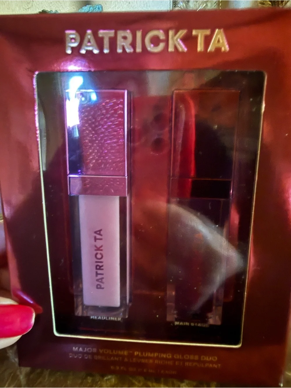 Patrick Ta Major Volume Plumping Gloss Set — Soft Pink & Classic Red